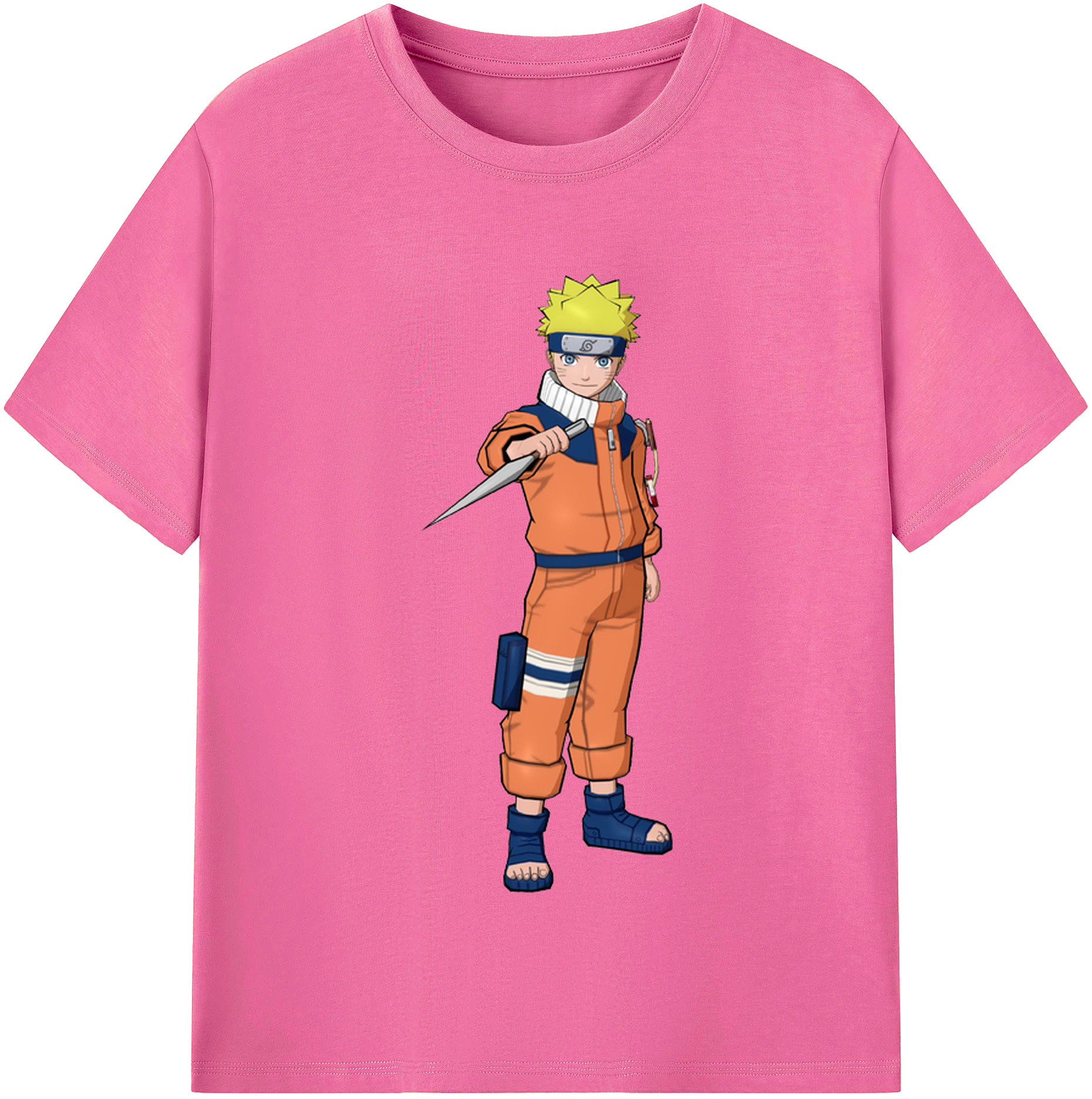 （画像用） NARUTO -ナルト- うずまき ナルト Uzumaki Naruto レディースカジュアルプリントTシャツ（綿100％）